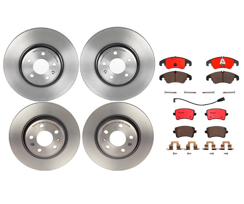 Brembo Brake Pads and Rotors Kit - Front and Rear (320mm/300mm) (Ceramic)